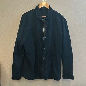 John Varvatos Midnight Blue Suede Jacket